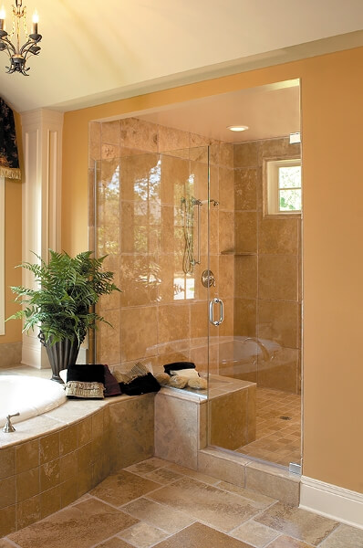 picture of frameless shower